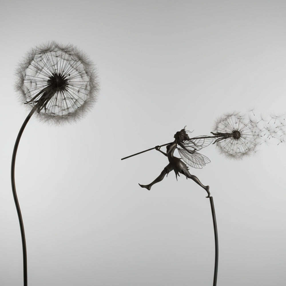 Metal Fairy Garden Sculptures Outdoor Decorative Yard Art - Image 6