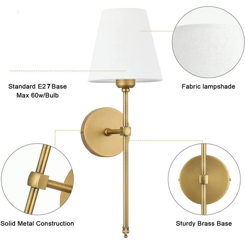Set di 2 lampade da parete eleganti