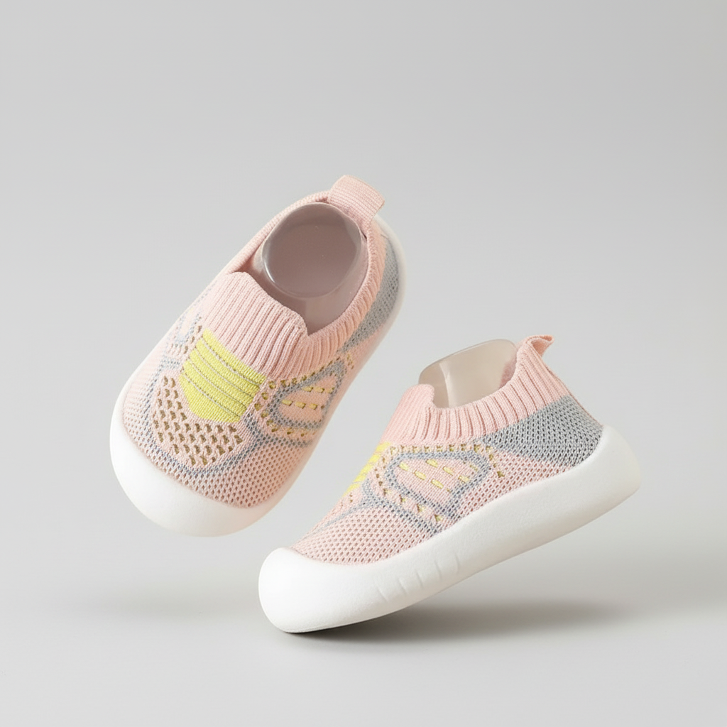 Ténis Infantis Confortáveis Algodão Respirável Solas Antiderrapantes