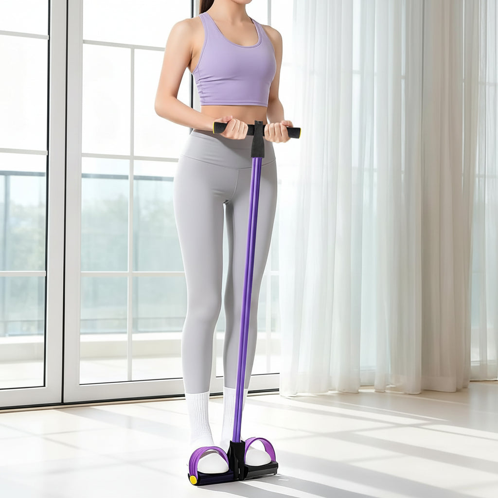 Faixa de Exercícios Pedais de Resistência Treino Corporal Completo em Casa