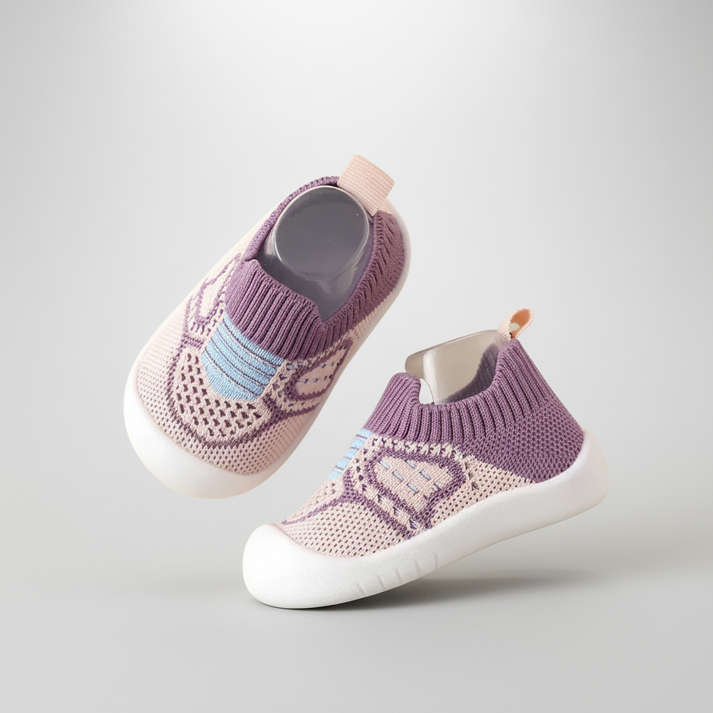 Ténis Infantis Confortáveis Algodão Respirável Solas Antiderrapantes