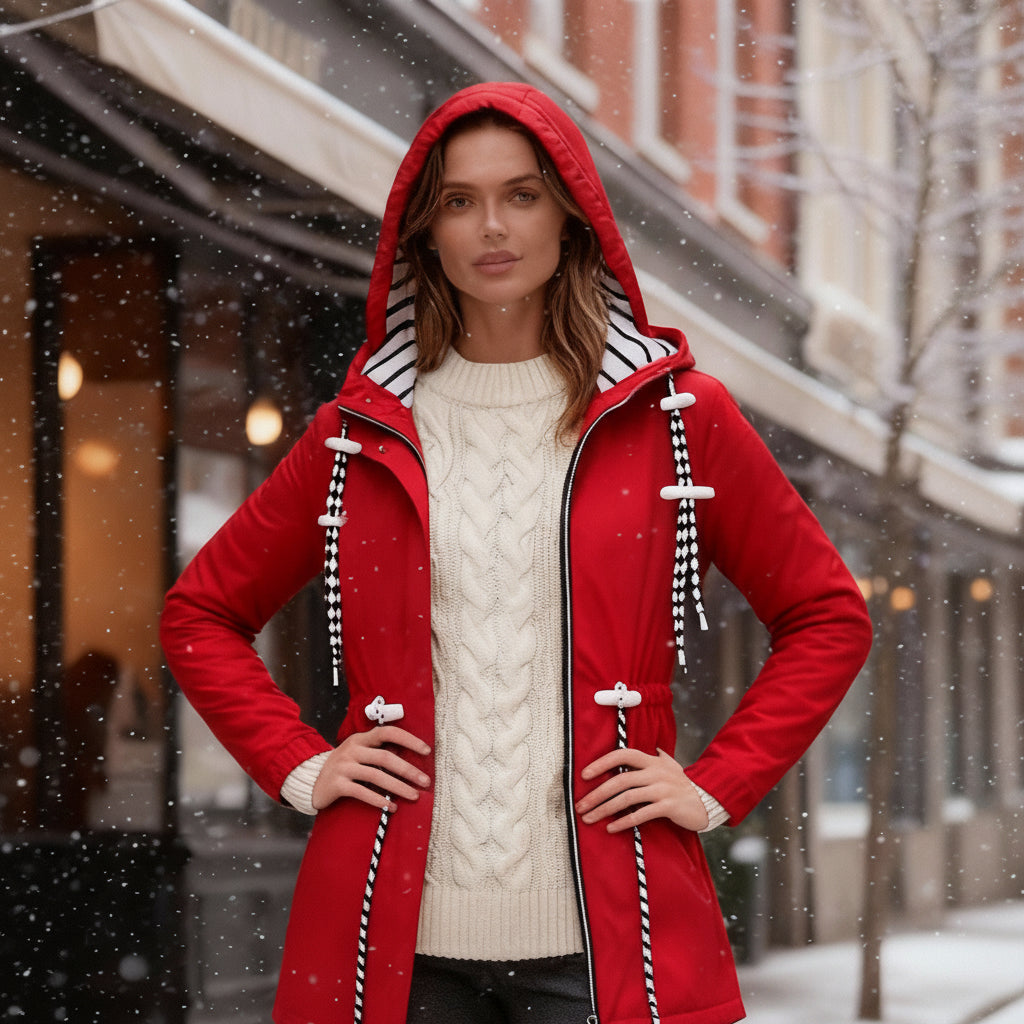 Dames Regenjas Lange Waterdichte Jas Voor Alle Seizoenen