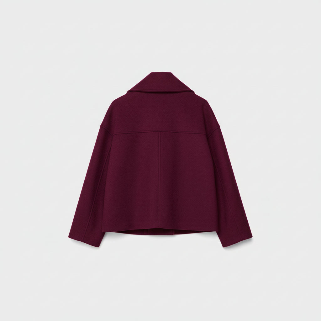 Blazer Dames Korte Dubbelrijige Oversized Jas Revers