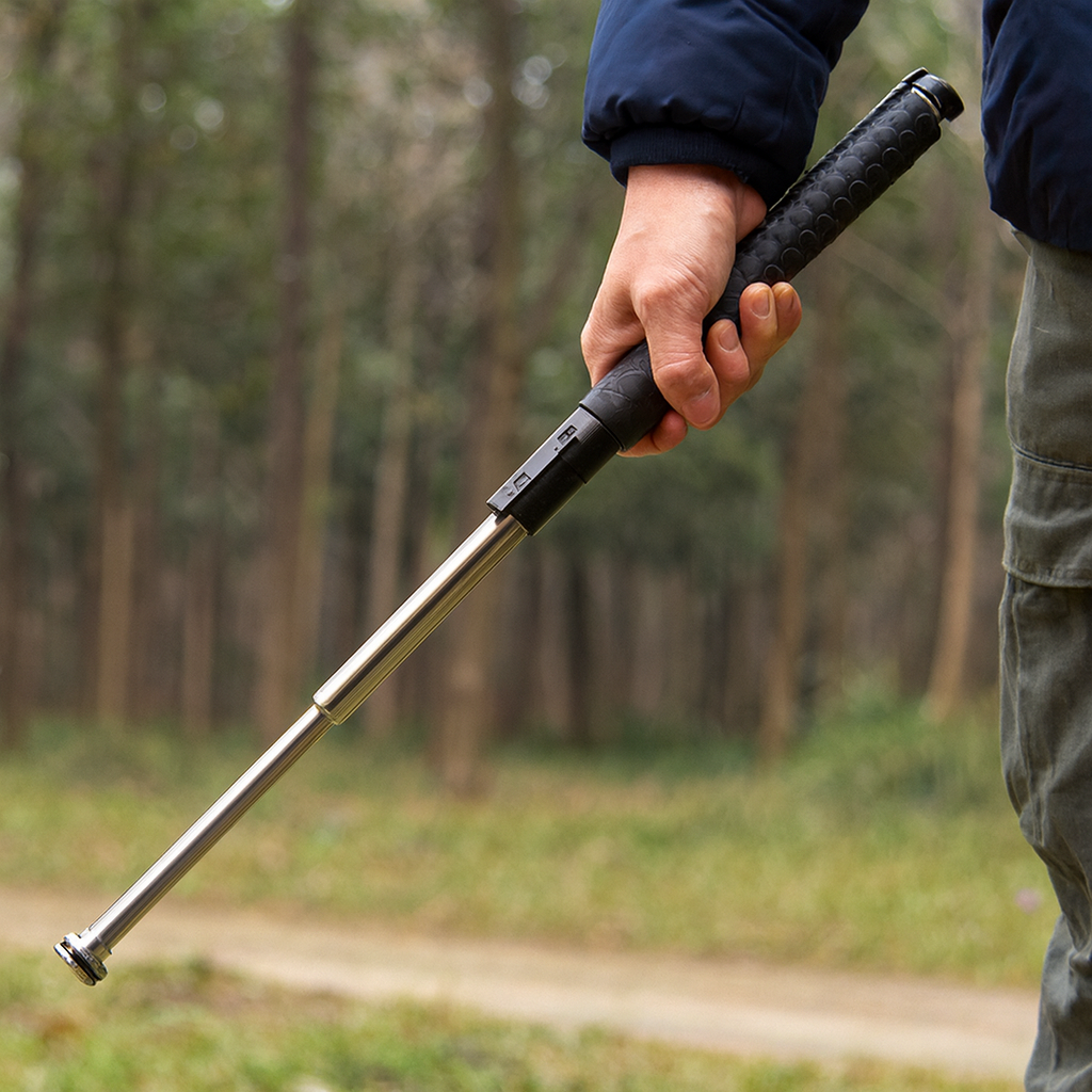 Retractable Self Defense Walking Sticks Alloy Telescopic Hiking Pole