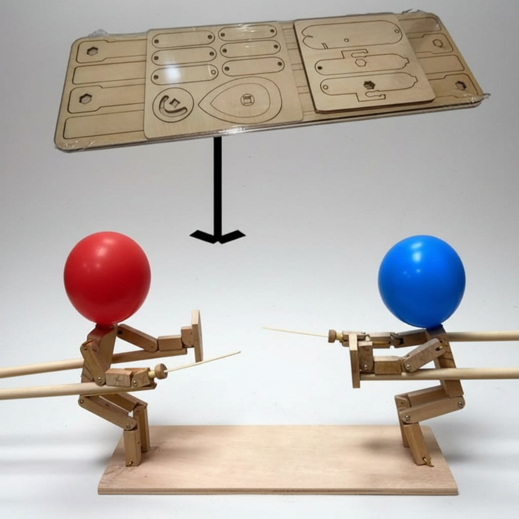 Houten Speelgoed Handgemaakt Vechtersspel Ballonnen