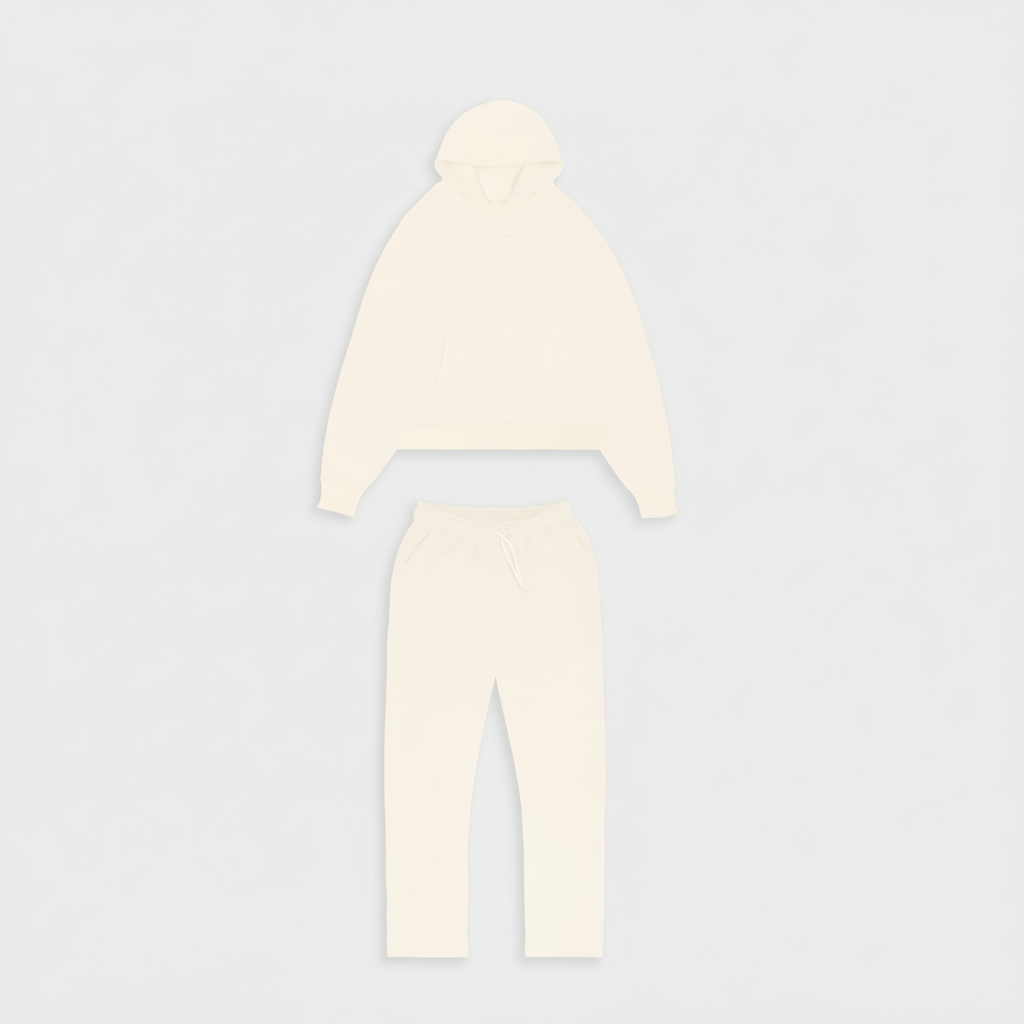 Fato de Treino Unissexo Confortável Dois Peças com Capuz