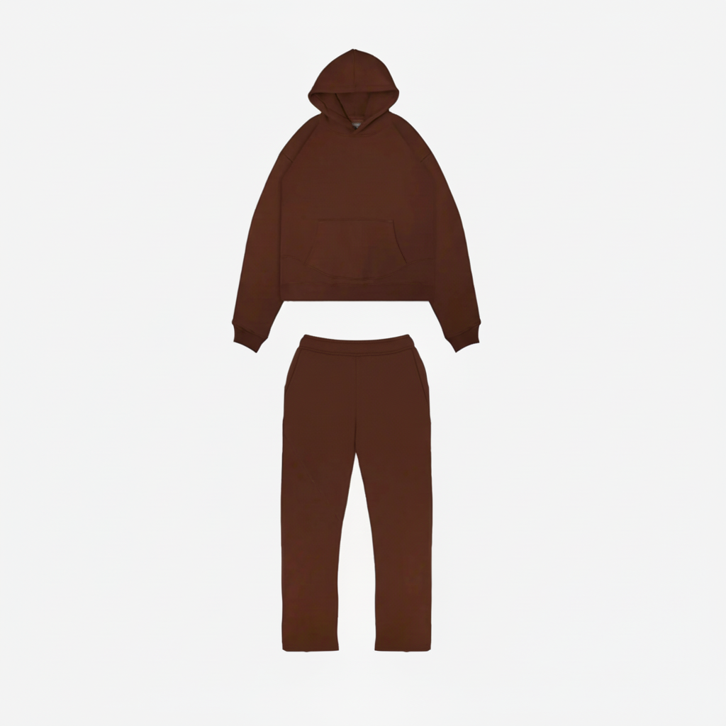 Fato de Treino Unissexo Confortável Dois Peças com Capuz