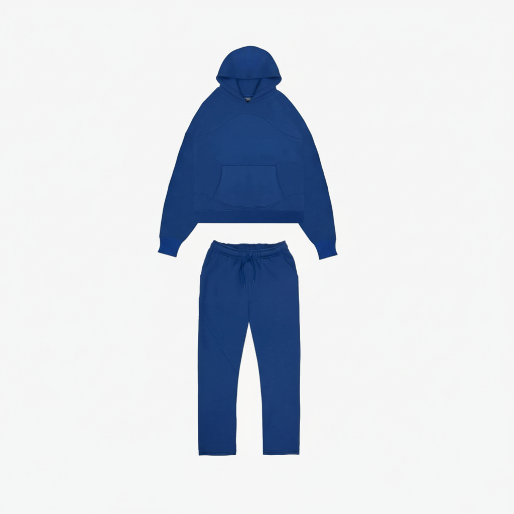 Fato de Treino Unissexo Confortável Dois Peças com Capuz