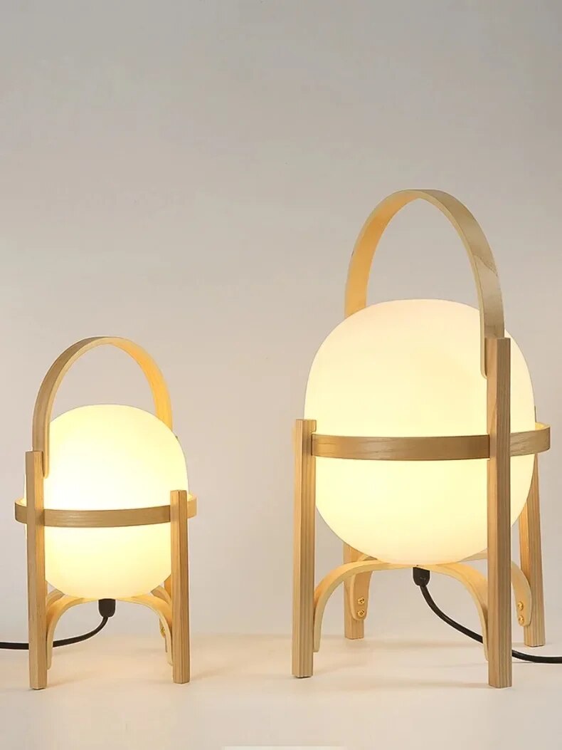 WoodLume – Modern Wooden Table Lamp with LED Lighting