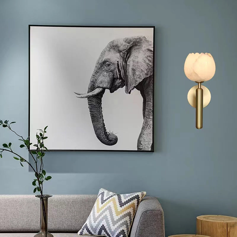 LuxeLicht - Romantische Wandlamp met Marmeren Afwerking