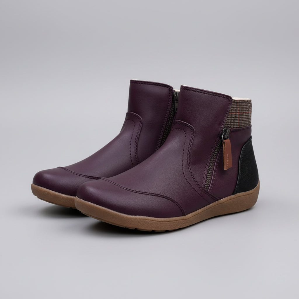 Dames Enkellaarsjes Orthopedisch Waterdicht Leer Antislip Comfort