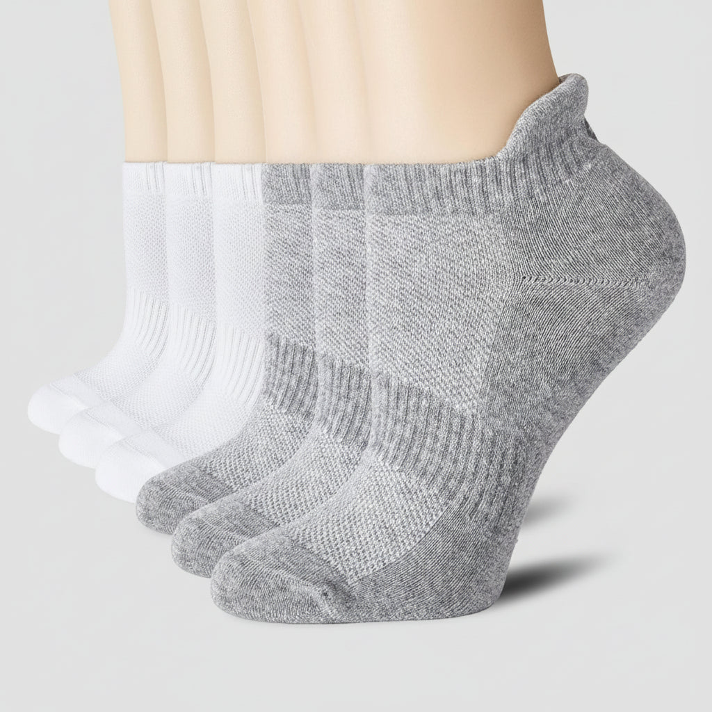 Meias Desportivas Baixas para Tornozelo Respirantes Amortecimento Suporte ao Arco